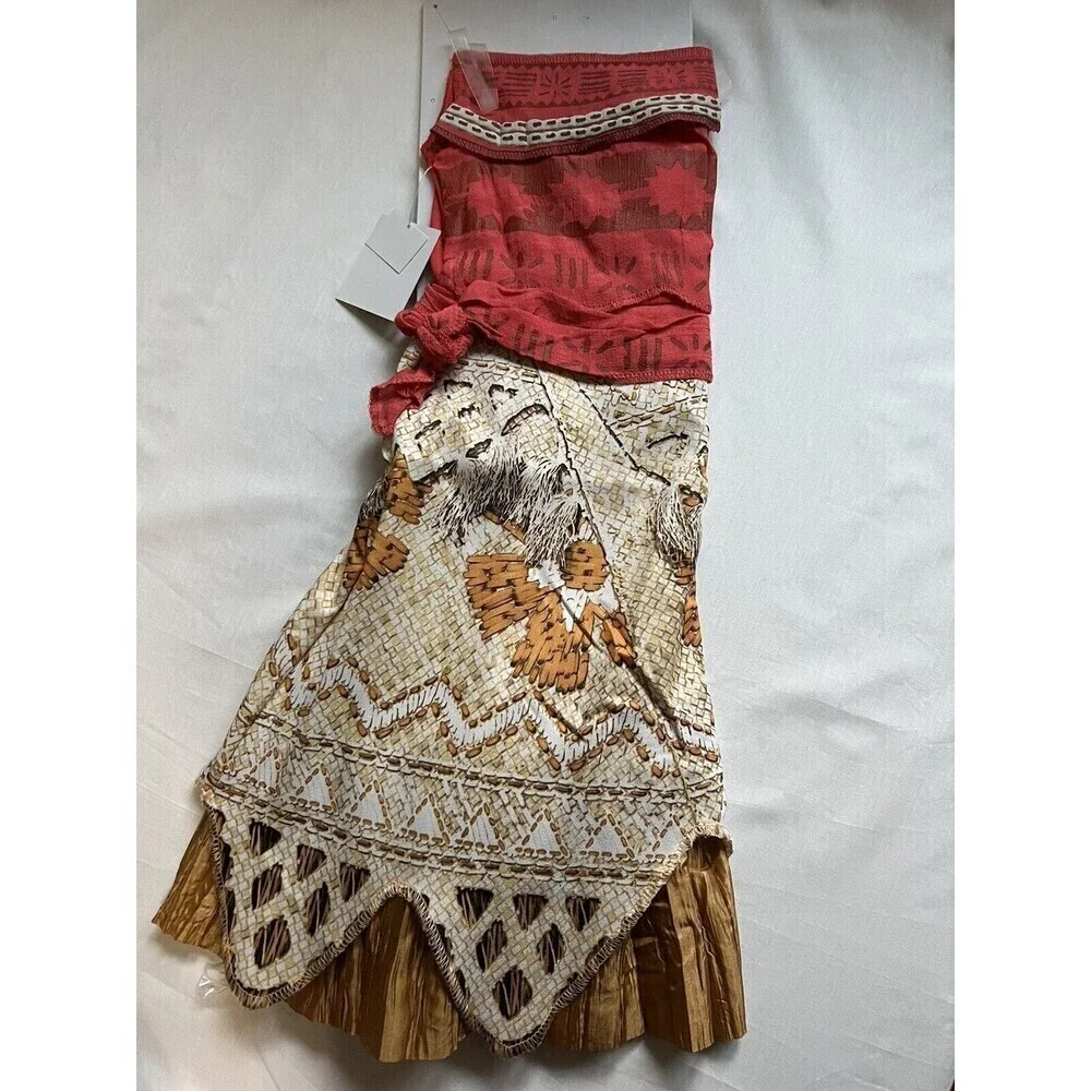 New Disney Moana Classic Adventure Outfit Girl Costume XS & S